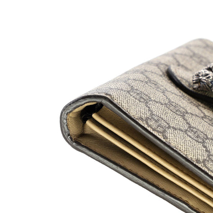 Gucci Dionysus Chain Wallet Gg Coated Canvas Small