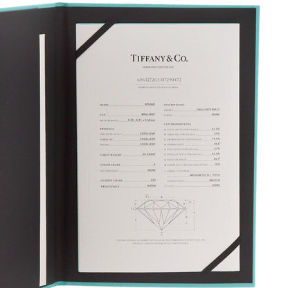Tiffany&Co. Ring 1P Diamond Platinum Pt950