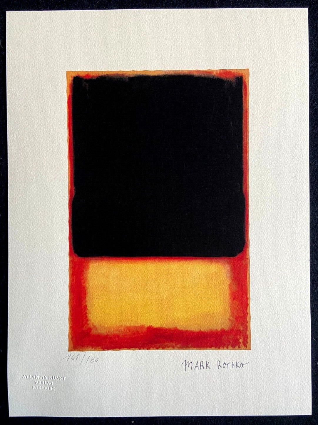 Mark Rothko Lithograph Coa Signed Op Numbered In Pencil Crayon Certified