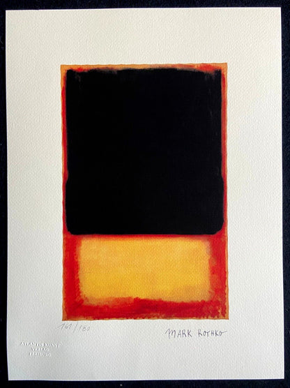 Mark Rothko Lithograph Coa Signed Op Numbered In Pencil Crayon Certified