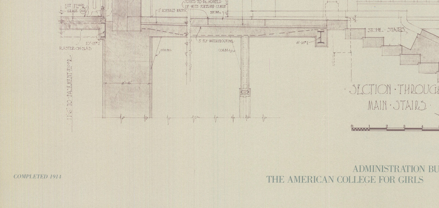 Artist Unknown The American College For Girls. Turkey " Offset Lithograp