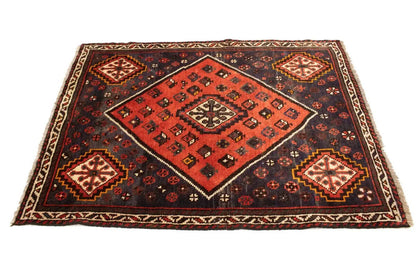 Rare Vintage Handmade Wool Oriental Rug Tribal