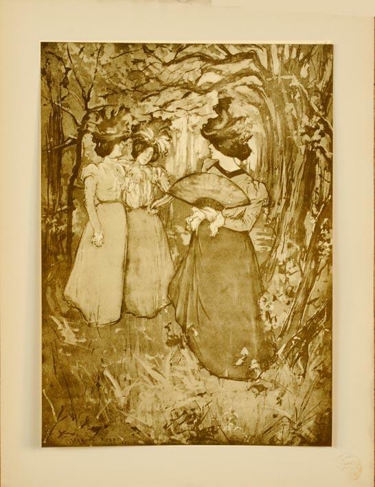 French Poster Menuet D'Automne By Robbe Moderne 1897