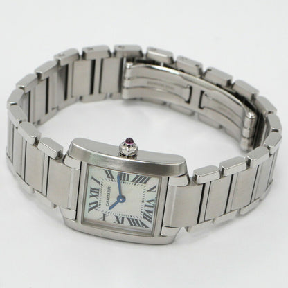 Cartier Tank Franaise Sm W51028Q3 Pink Ladies Used Watch #121913