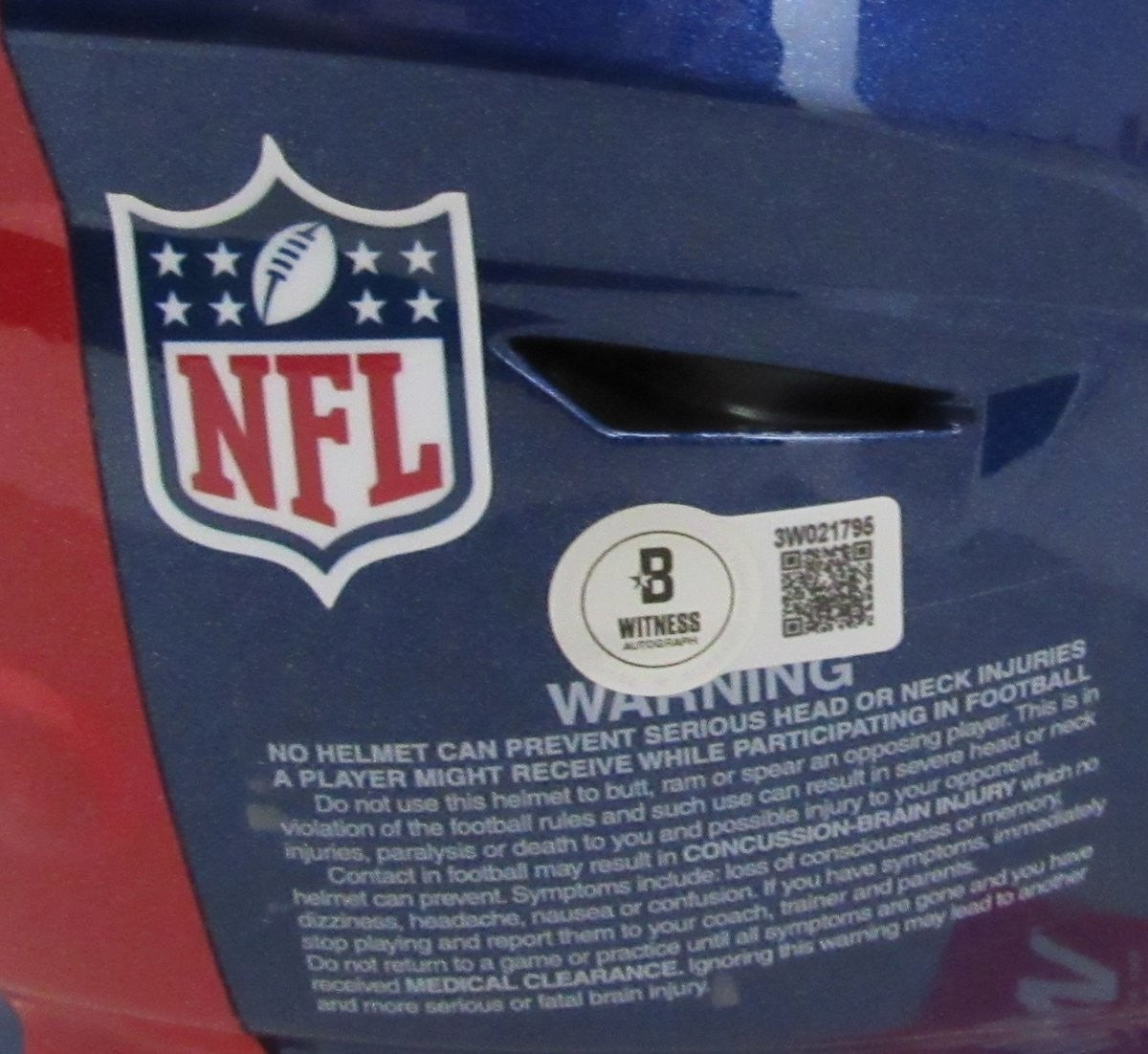 Abdul Carter Signed/Insc Full Size Speedflex Helmet Ny Giants Bas/Beckett 196742