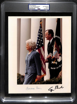 President George Bush/Barbara Bush Dual-Signed/Auto 8X10 Photo Psa/Dna 199536