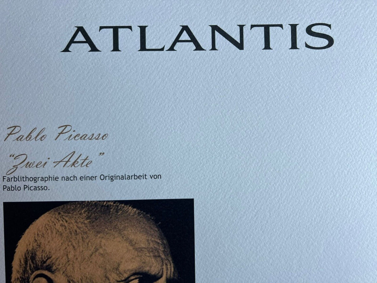 Pablo Picasso Lithograph Coa 180Es. Signed Numbered And Limited