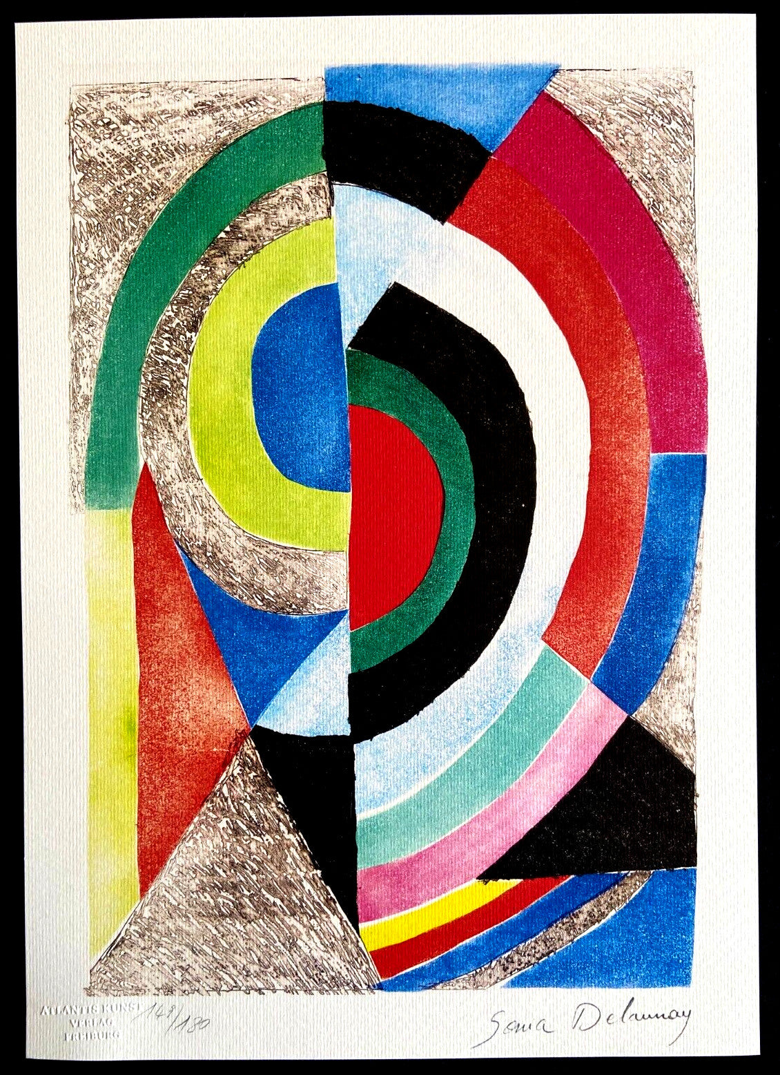 Sonia Delaunay Lithograph Coa Signed Op Numbered By Hand Joan/Mir