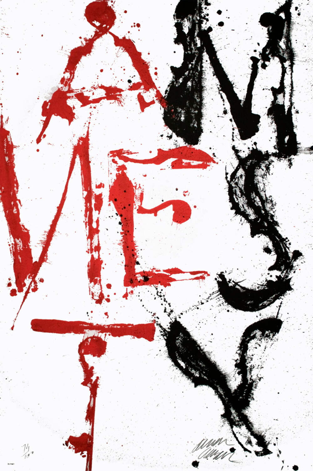 Pierre Fernandez Arman Amnesty International Signed " Lithograph 1