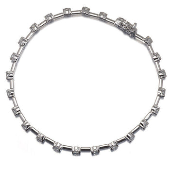 Dtc Bracelet Line Diamond 1.25Ct 18K 750 White Gold
