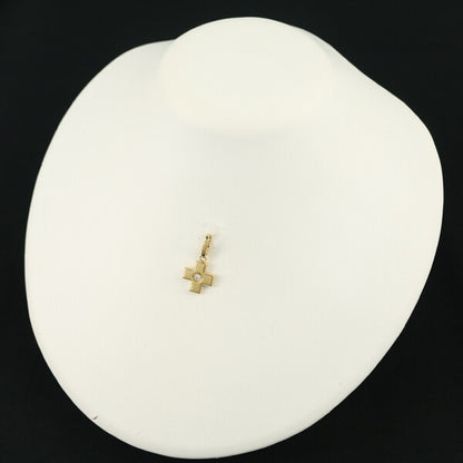 Cartier Pendant Diamond Cross Charm 18K 750