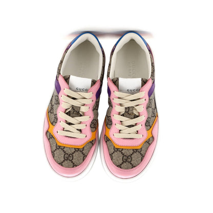 Gucci Women'S Dali Platform Sneakers Gg Canvas With Leather