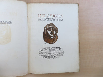 Jean De Rotonchamp Paul Gauguin 1848-1903 1906 Limited Edition France