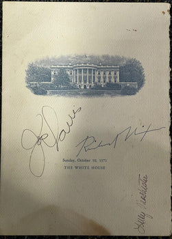 Joe Louis & Richard Nixon Autographed White House Program (Jsa)