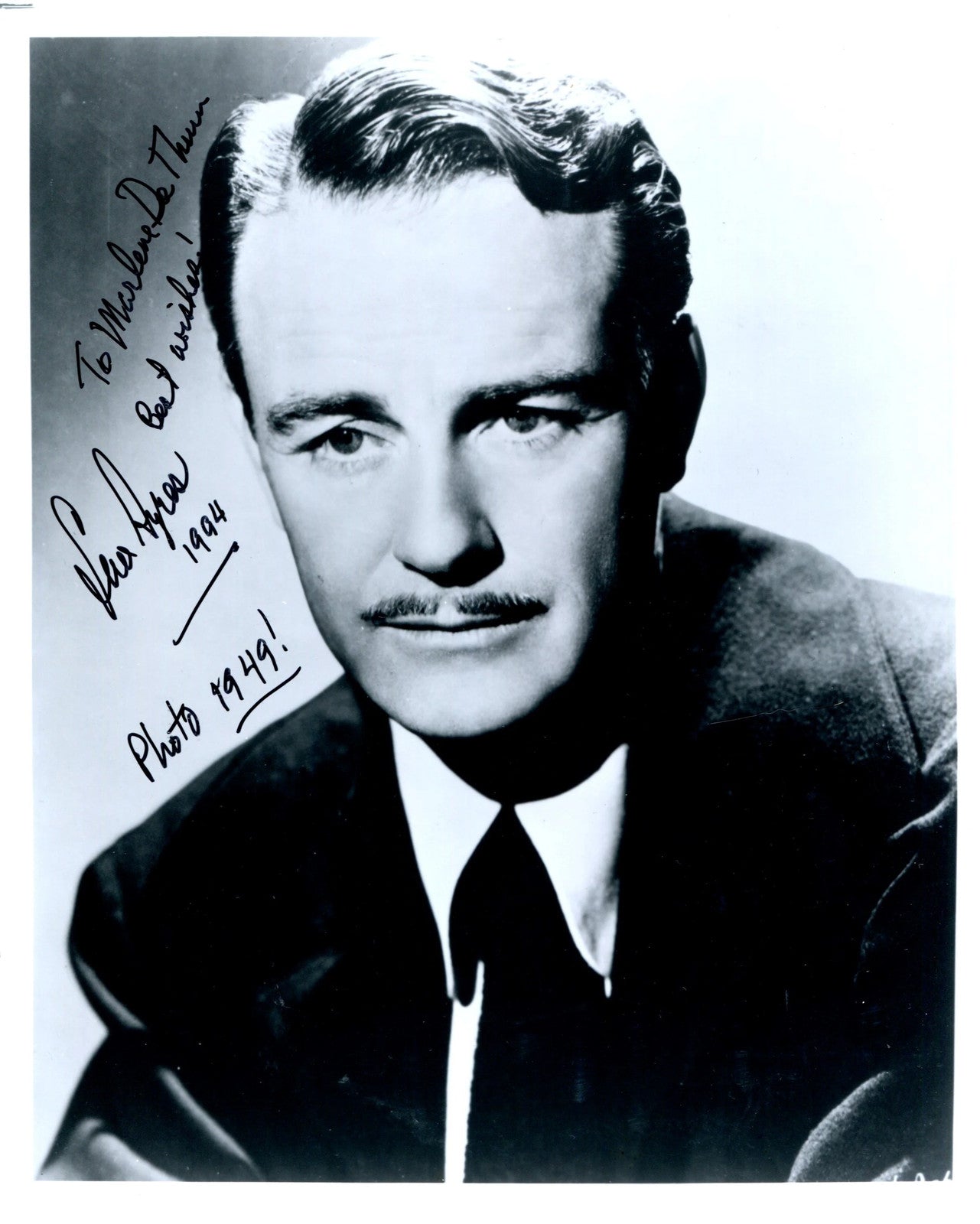 Lew Ayres Autographed Black & White 8X10 Photo