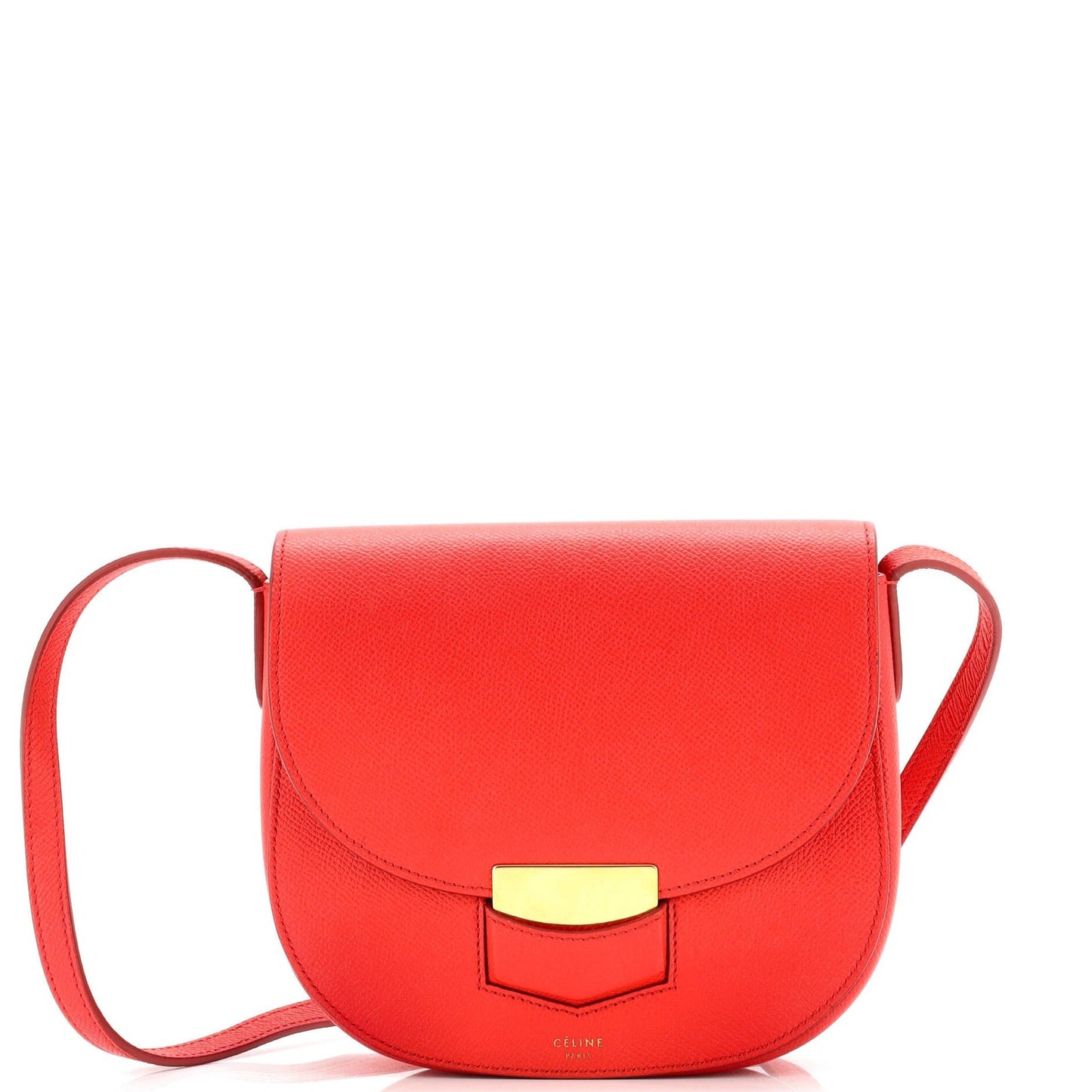 Celine Trotteur Crossbody Bag Grainy Leather Small