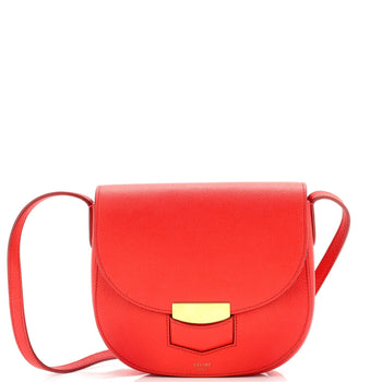 Celine Trotteur Crossbody Bag Grainy Leather Small