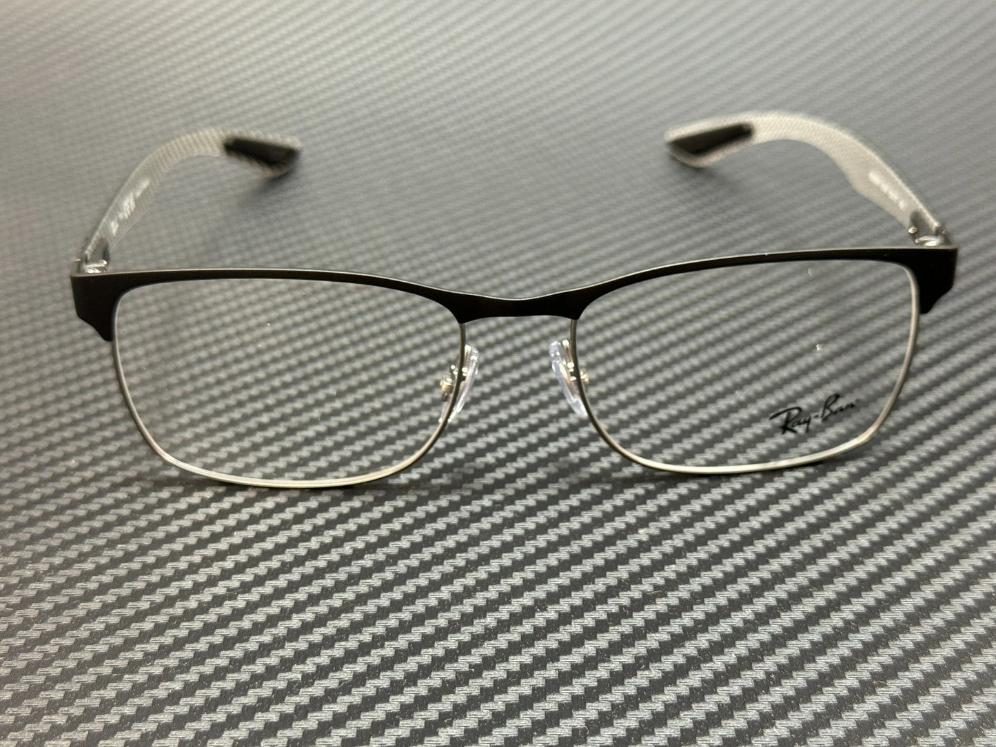 RAY BAN RX8416 2916 Matte Black on Gunmetal Square 55 mm Unisex Eyeglasses