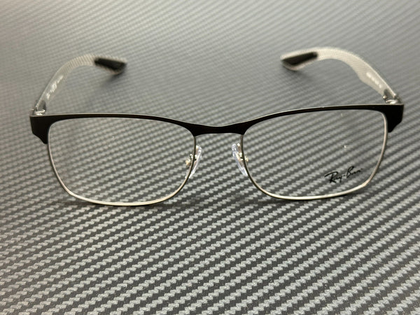 RAY BAN RX8416 2916 Matte Black on Gunmetal Square 55 mm Unisex Eyeglasses