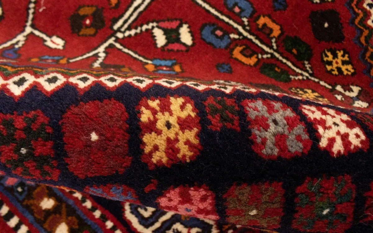 3'5X5 Hand-Knotted Red Tribal Floral Oriental Rug Boho Farmhouse Decor Carpet