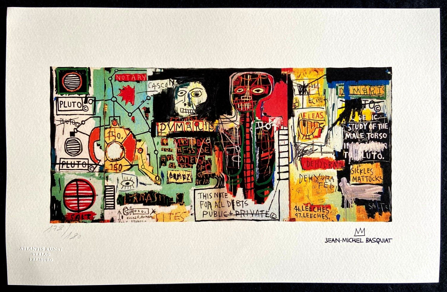 Jean-Michel Basquiat Lithograph Signed Numbered COA by Hand