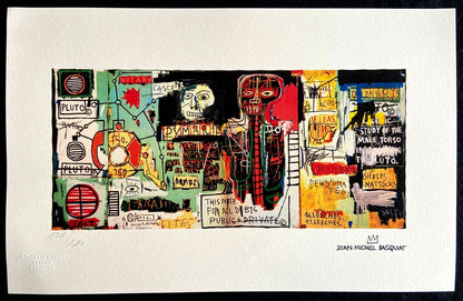 Jean-Michel Basquiat Lithograph Signed Numbered COA by Hand