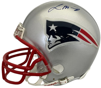 Helmet Laurence Maroney Autographed New England Patriots Mini