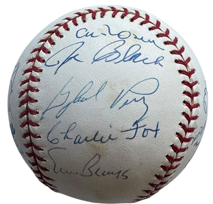 Mays Willie 70th Birthday Autographed Baseball Attendees JSA