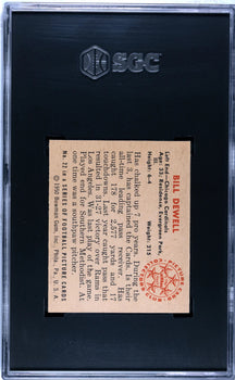 Bill Dewell 1950 Bowman Card #22 (Sgc Authentic)