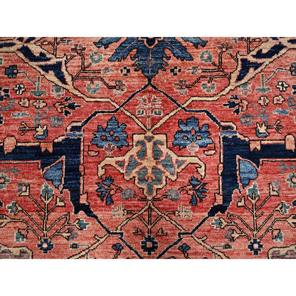 10'1"X13'10" Red Aryana Grade Bijar Garus Design All Wool Hand Knotted Rug