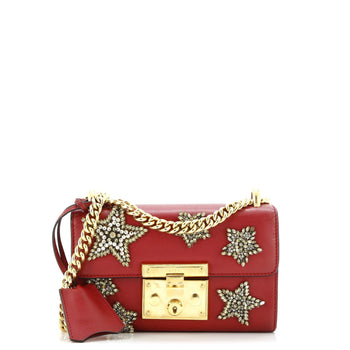 Gucci Padlock Shoulder Bag Embellished Leather Small