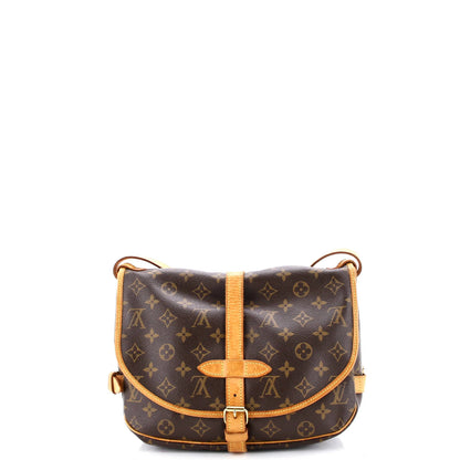 Louis Vuitton Saumur Handbag Monogram Canvas 30