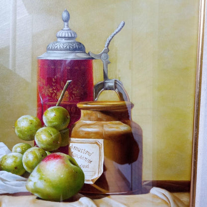 H. Emerson (British, B.1949) Original Oil Painting Still Life Signed Framed