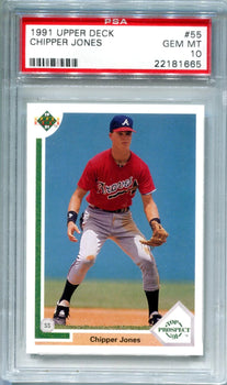 Chipper Jones 1991 Upper Deck #55 Psa Gem Mt 10 Card