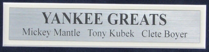 Mickey Mantle/Kubek/Boyer Yankees Signed/Auto