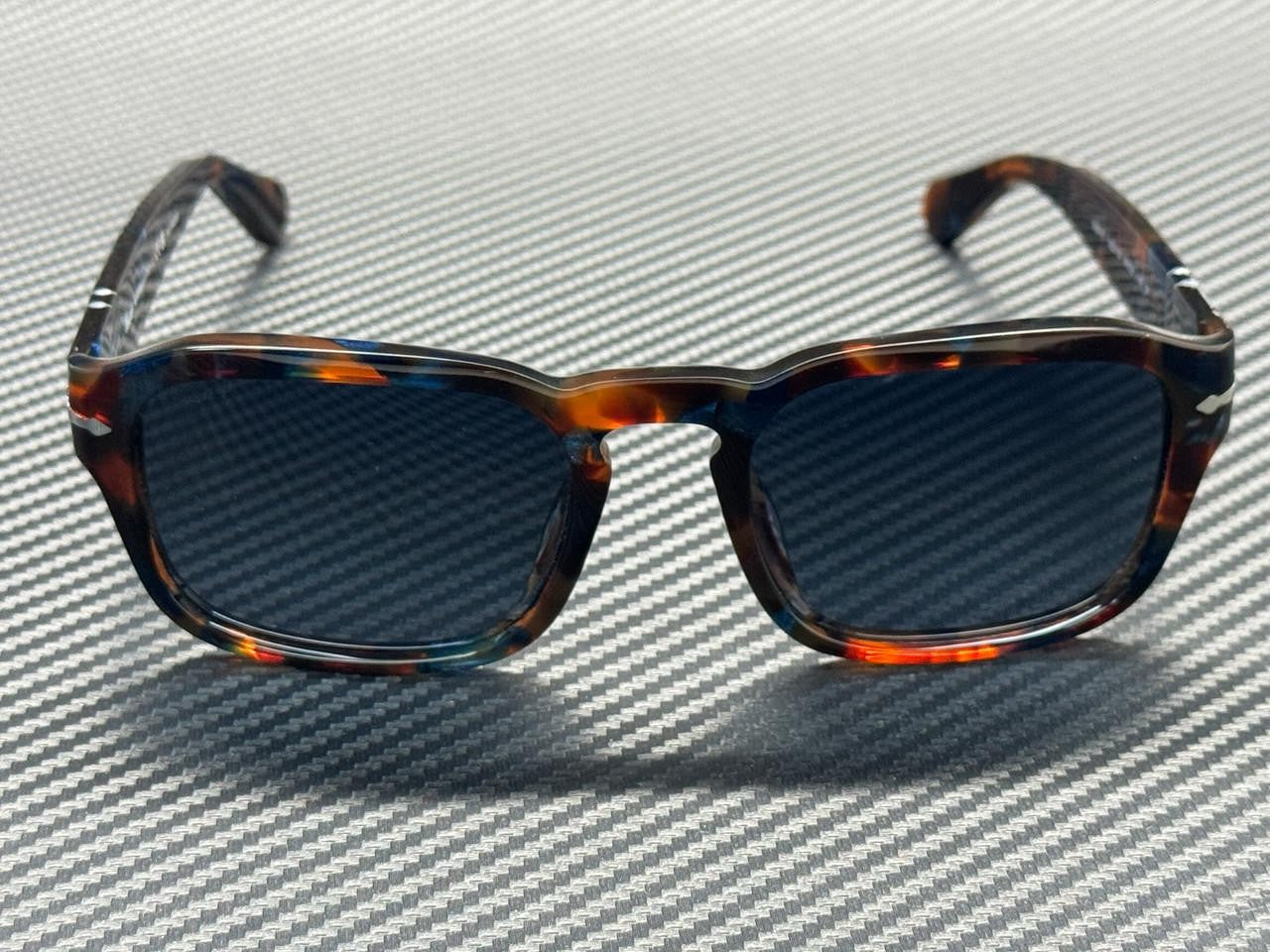 PERSOL PO3386S 1232S3 Tortoise Brown Pearl Blue Polarized Men's 56 mm Sunglasses