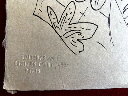 Henri Matisse Lithograph 1960 Coa Contract Signed By Hand Numbered Crayon