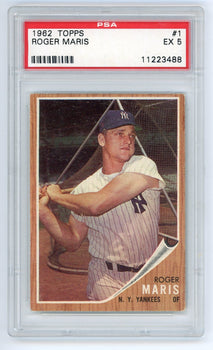 Roger Maris 1962 Topps #1 Psa 5
