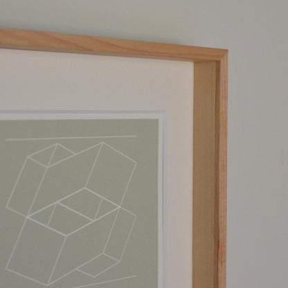 No FrameJosef Albers WEG IV from White Embossings on Gray Silkscreen Numbering