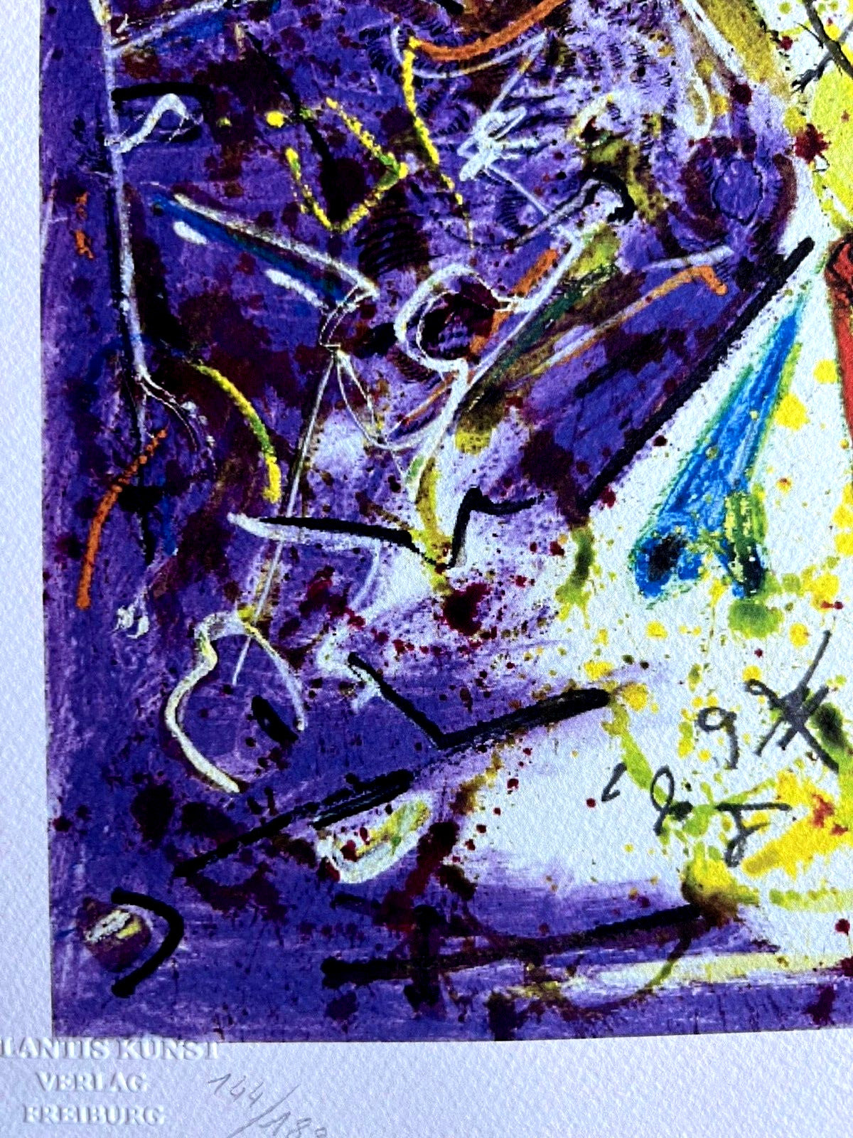 Jackson Pollock Action Painting Coa Signed Numbered By Hand