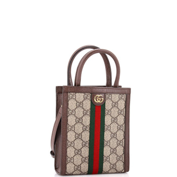 Gucci Ophidia Convertible Tote Gg Coated Canvas Super Mini
