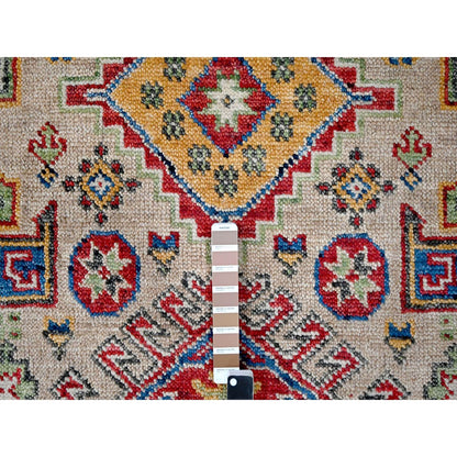 12'X17'9" Camel Geometric Design Wool Hand Knotted Oversize Oriental Rug