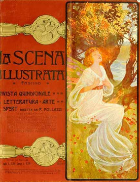 Scena Illustrata Arts Literature Music Theatre Woman Sitting 1900