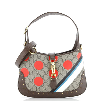 Gucci Jackie 1961 Hobo Printed Gg Coated Canvas Small