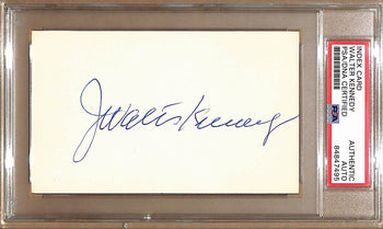 Walter Kennedy Autographed 3X5 Index Card 2Nd Nba