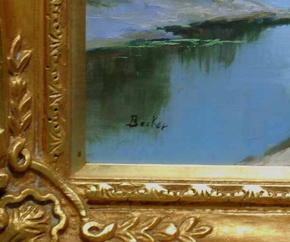 Jean Becker Original Oil Painting On Canvas French Landscape Signed Large