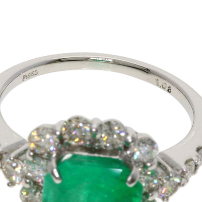 5.27g 2.75ct Emerald Diamond Ring Platinum PT950