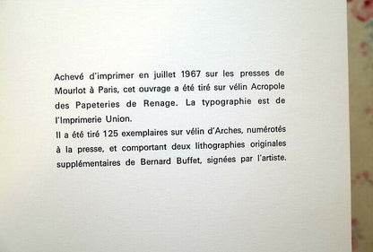 Bernard Buffet : Catalog Raisonn The Lithographs