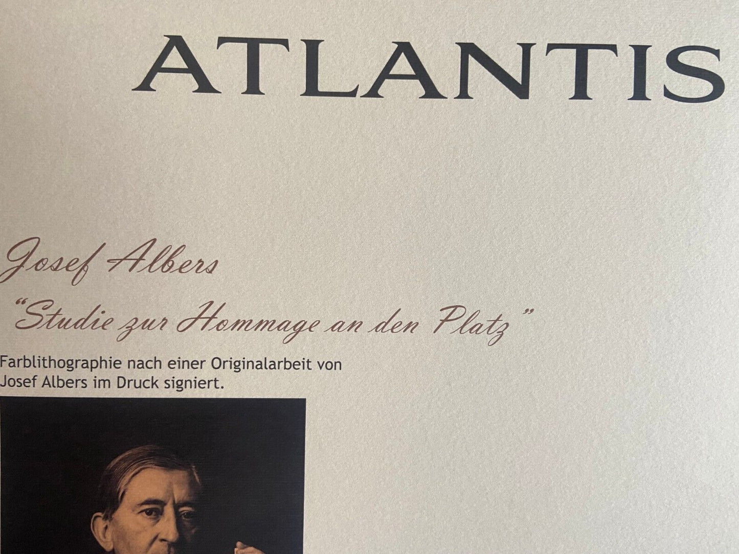 Josef Albers Lithograph Certified Signed