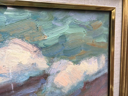 Louise DeMore OPA Original Oil Painting Little Girls Beach Impressionist
